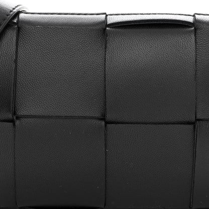 Bottega Veneta Lambskin Maxi Intreccio Cassette Phone Pouch Crossbody Bag Black 7 of 9