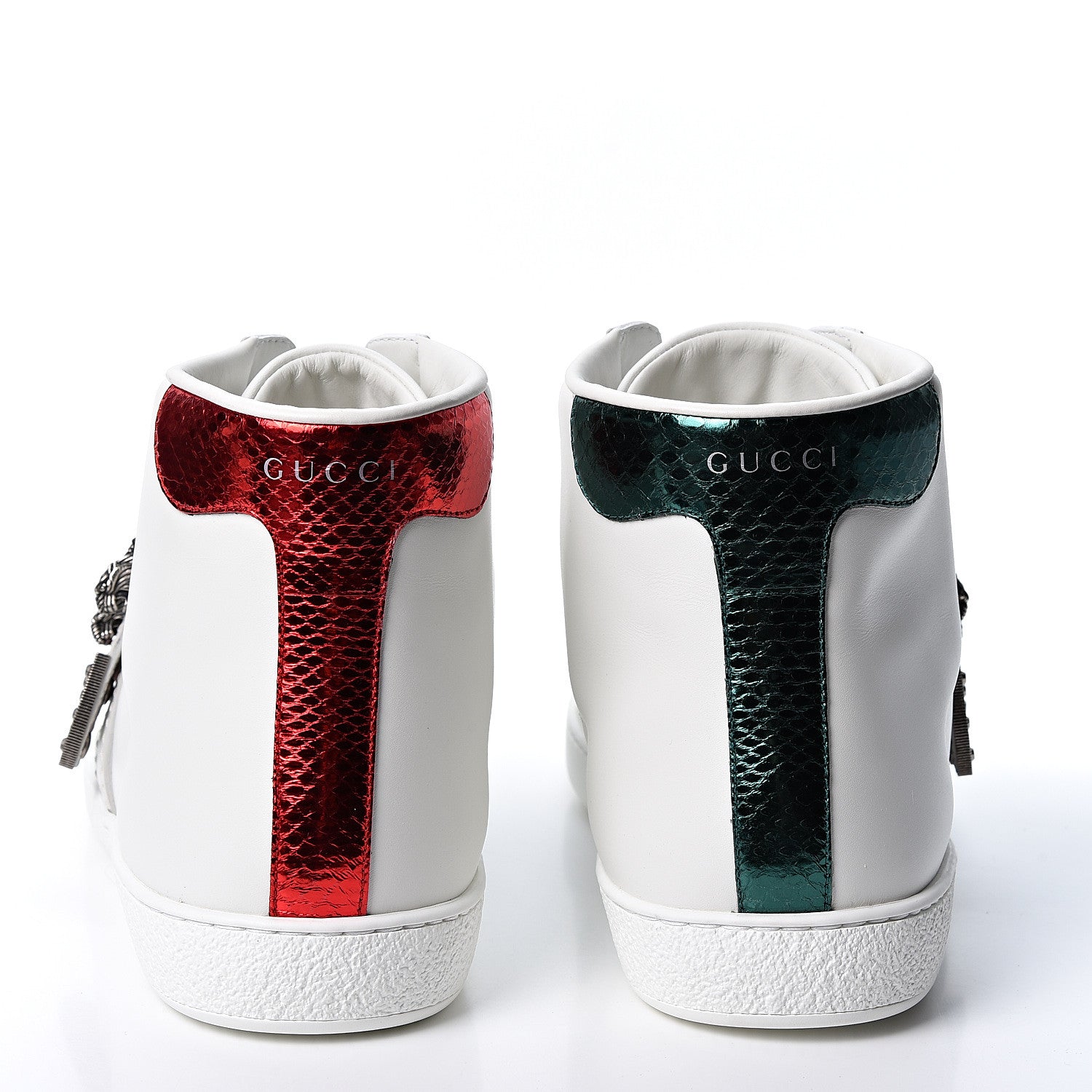 Gucci Calfskin Ayers Web Mens Dionysus High Top Sneakers 11 White 5 of 10