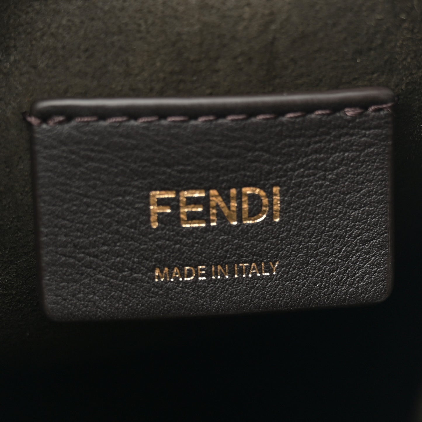 Chenille Vitello F is Fendi Micro FF Mini Mon Tresor Bucket Bag Verde Inglese