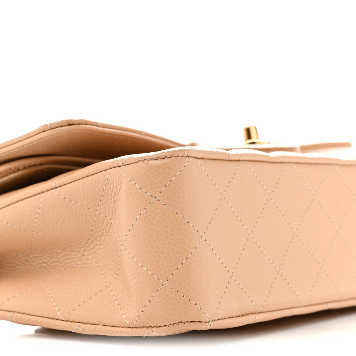 Chanel Caviar Quilted Medium Double Flap Beige 9 of 11