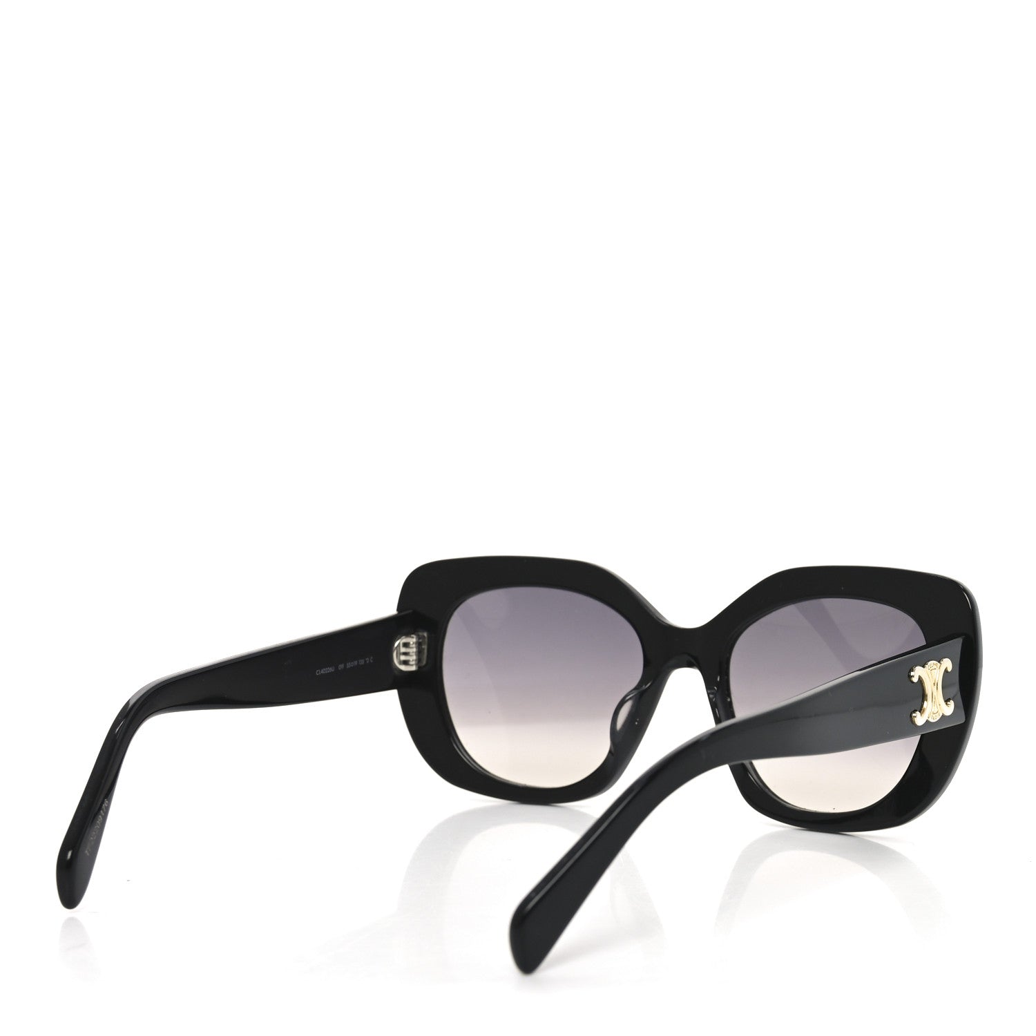 Celine Acetate Triomphe 01 Square Sunglasses CL 40226U Black 4 of 7