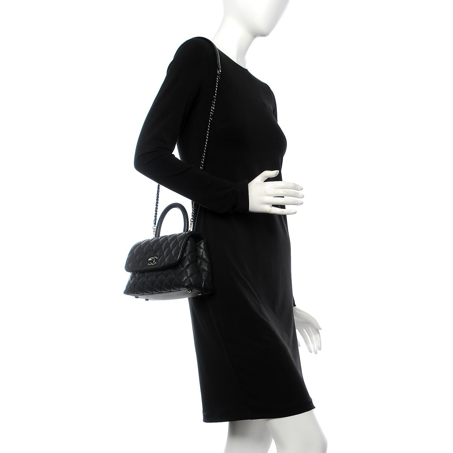 Chanel Caviar Quilted Mini Coco Handle Flap Black 2 of 8