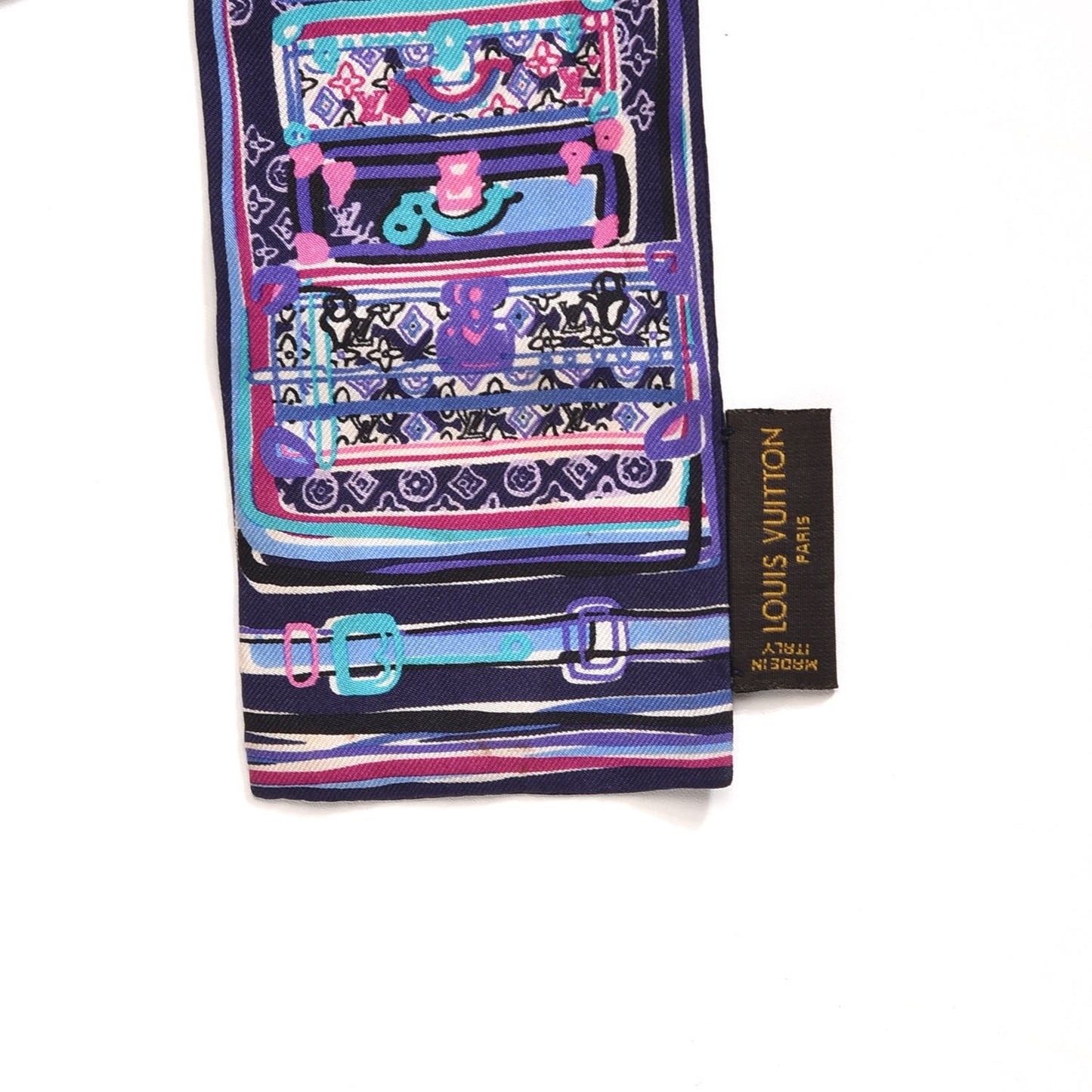 Silk Monogram LV Trunks and Bags Bandeau Purple