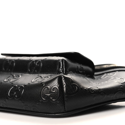 Gucci Calfskin GG Tennis Embossed Pocket Belt Bag Black 10 of 10