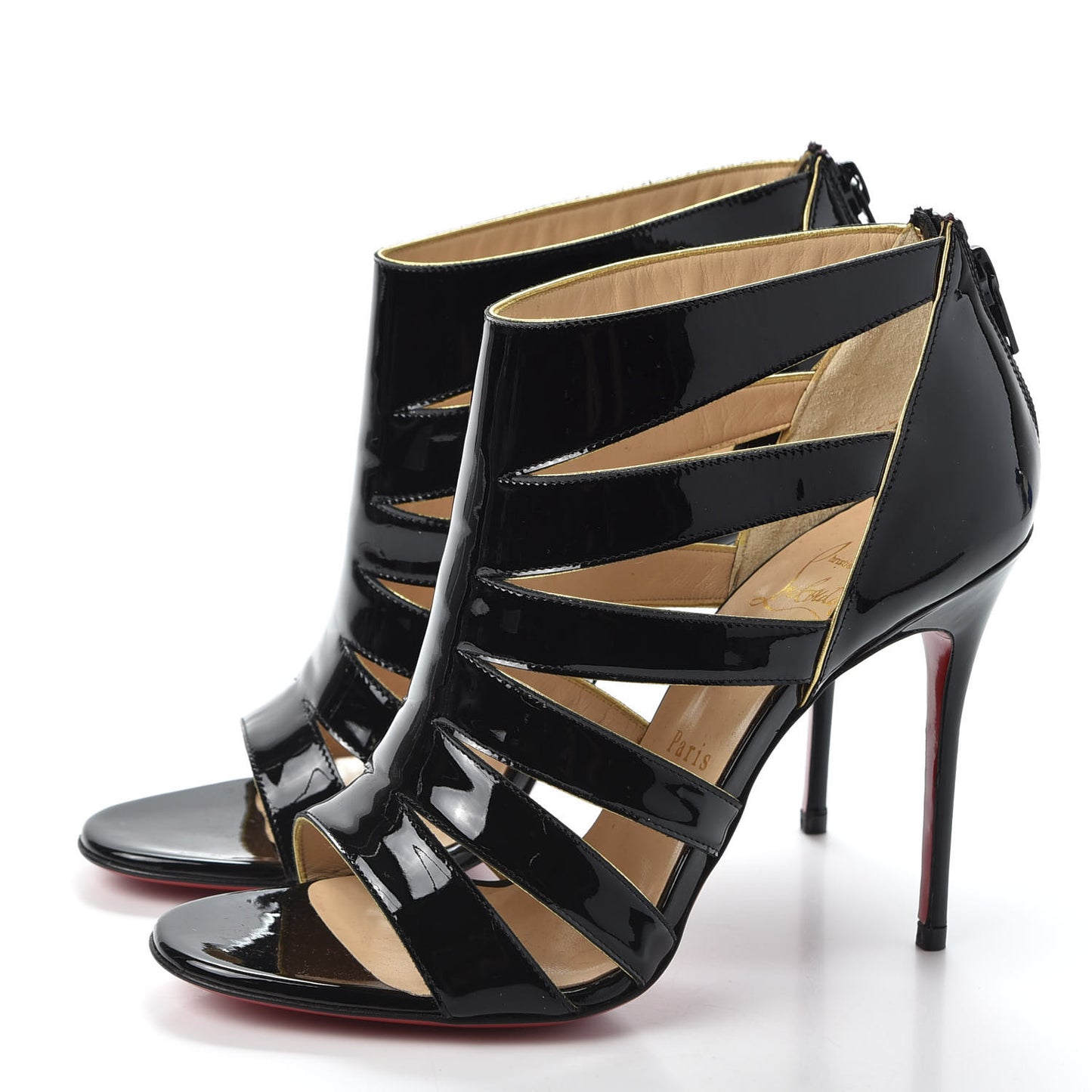 Patent Beauty K 100 Cage Sandals 38 Black