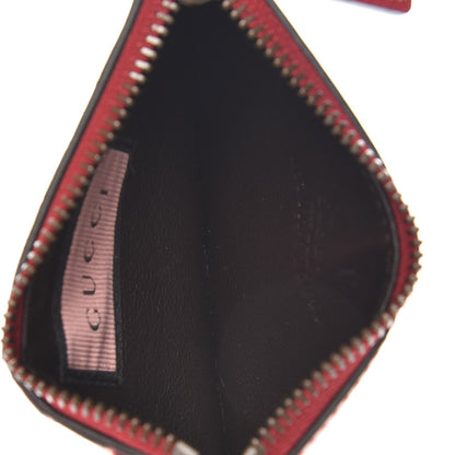 Gucci Calfskin GucciGhost Hamlet Skull Coin Case Card Holder Hibiscus Red 5 of 8