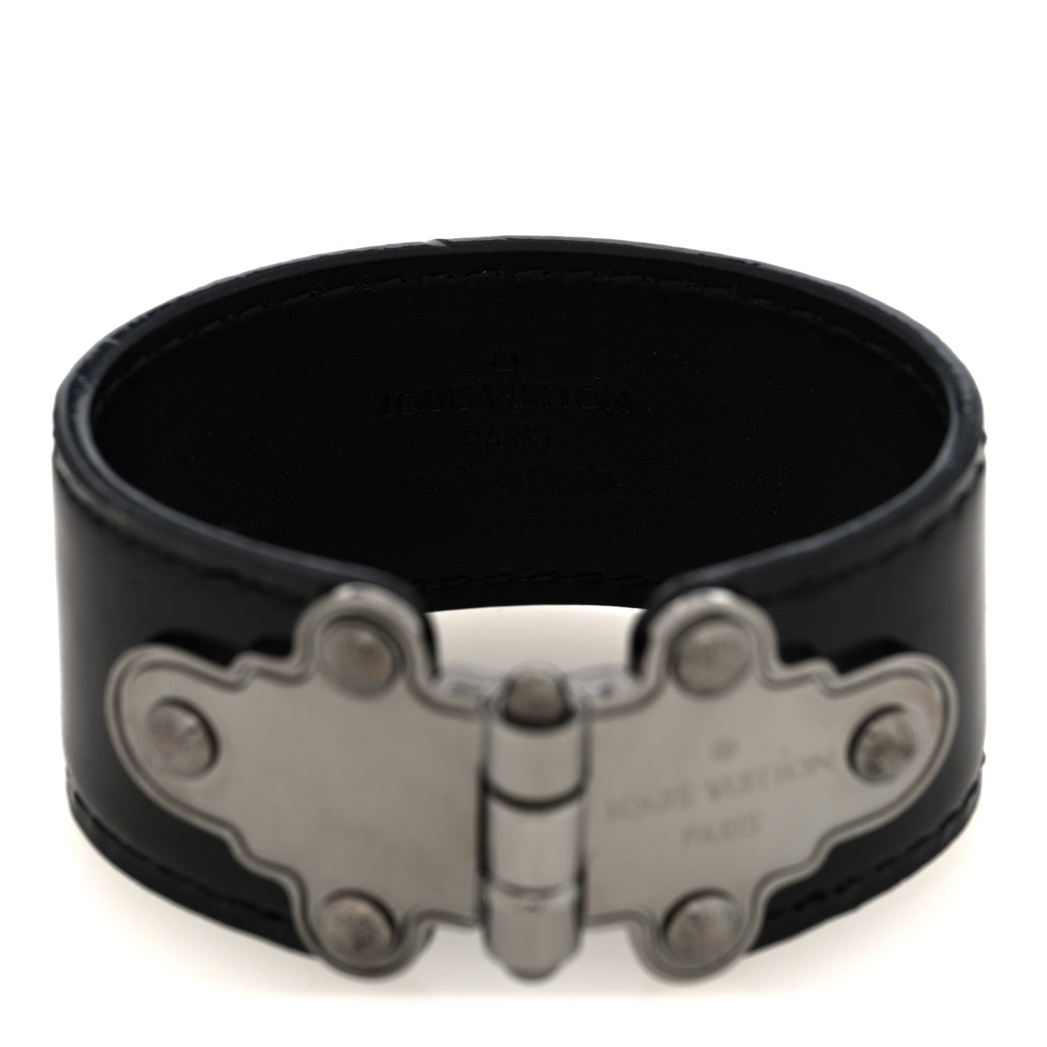 Louis Vuitton Vernis Save It Bracelet 17 Black 4 of 4