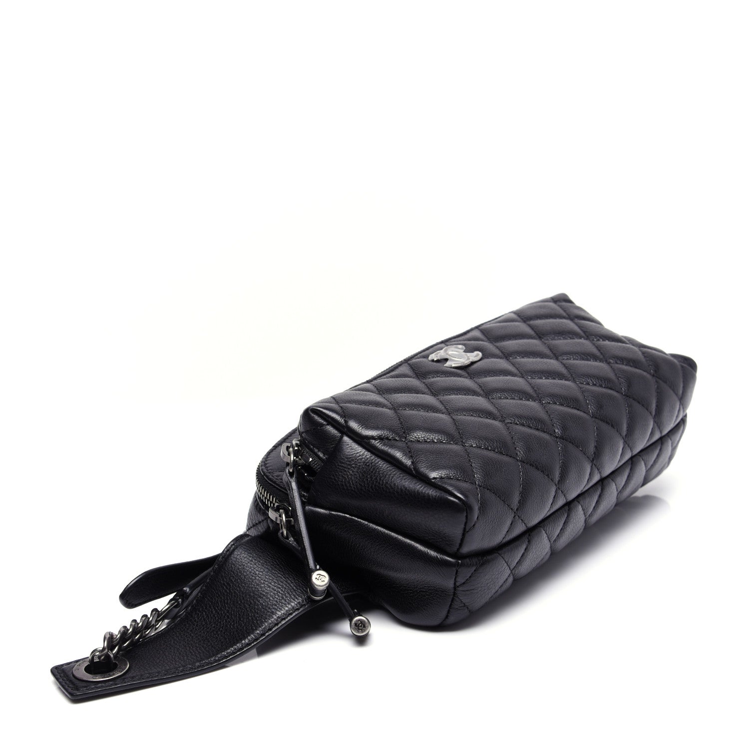 Chanel Calfskin Quilted Waist Bag Black 4 of 14