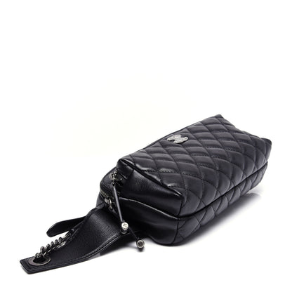 Chanel Calfskin Quilted Waist Bag Black 4 of 14