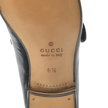 Gucci Goatskin Web Mens GG Loafers 6.5 Black 6 of 9