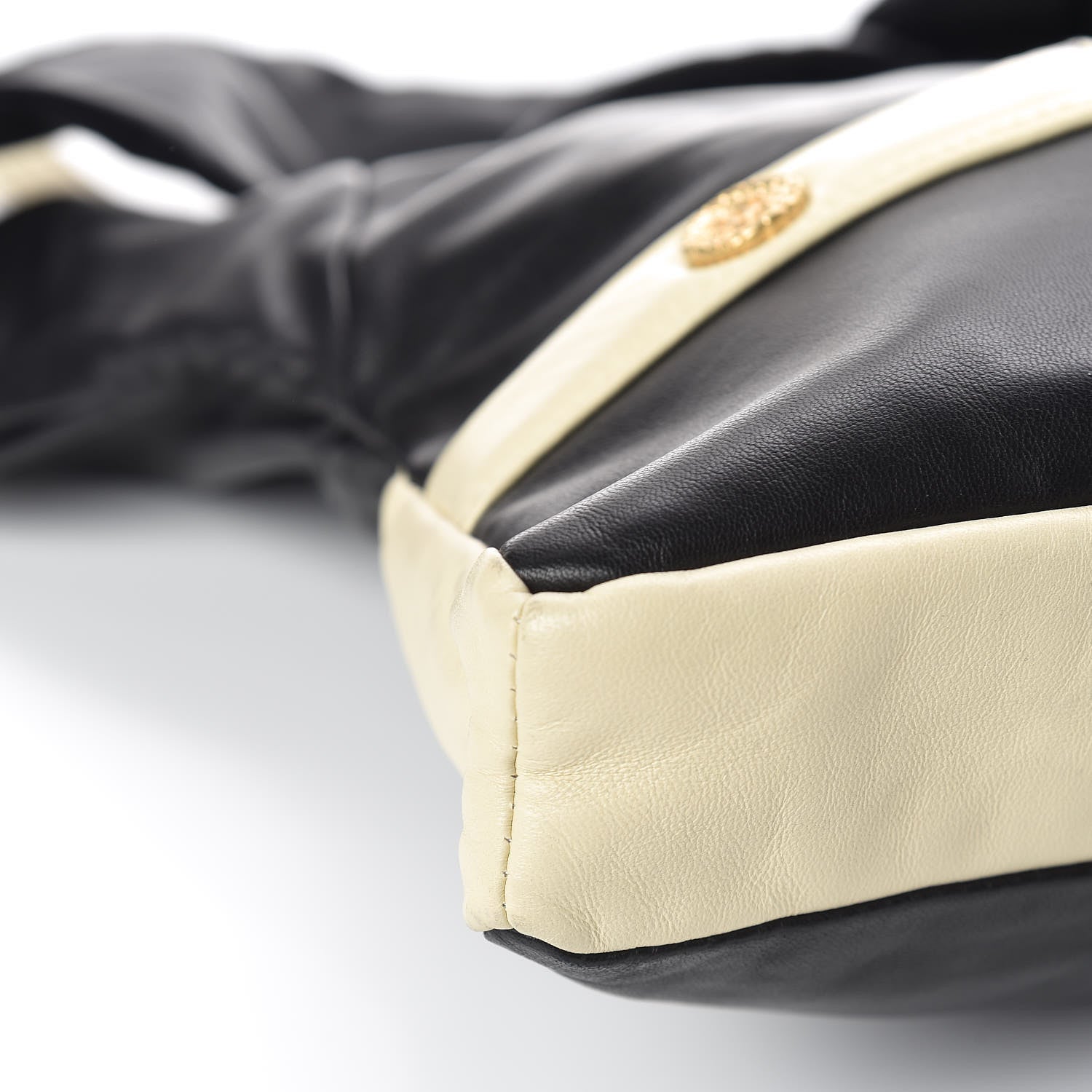 Chanel Lambskin Small Girl Bag Black Beige 9 of 10