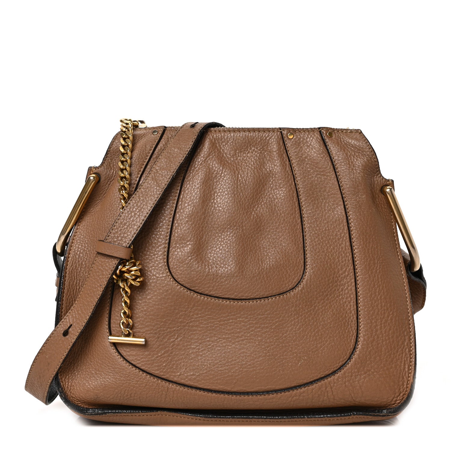 Chloe Grained Calfskin Small Hayley Hobo Nut 1 of 9