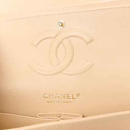 Chanel Caviar Quilted Medium Double Flap Beige 6 of 12