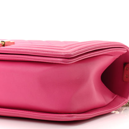 Chanel Calfskin Quilted Medium Boy Flap Fuchsia 10 of 10