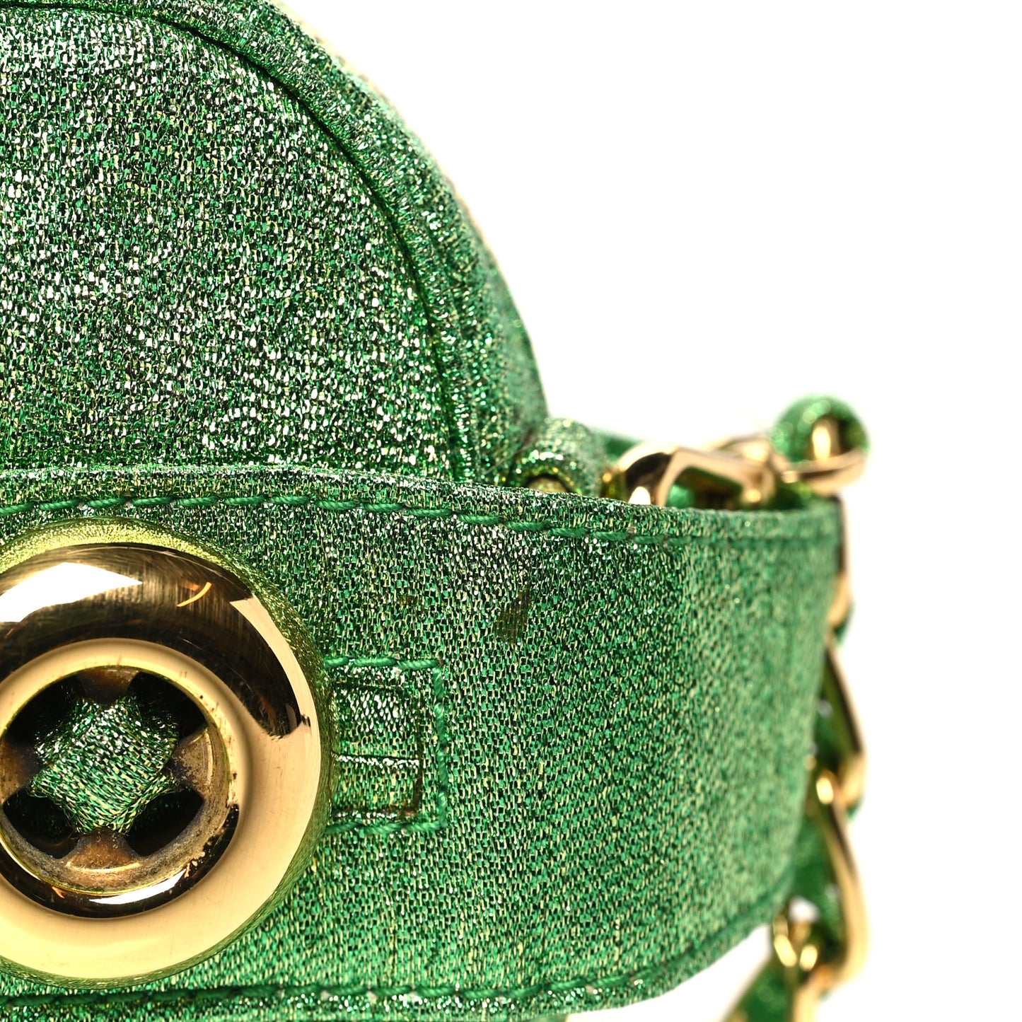 Lurex Chain Crossbody Bag Green