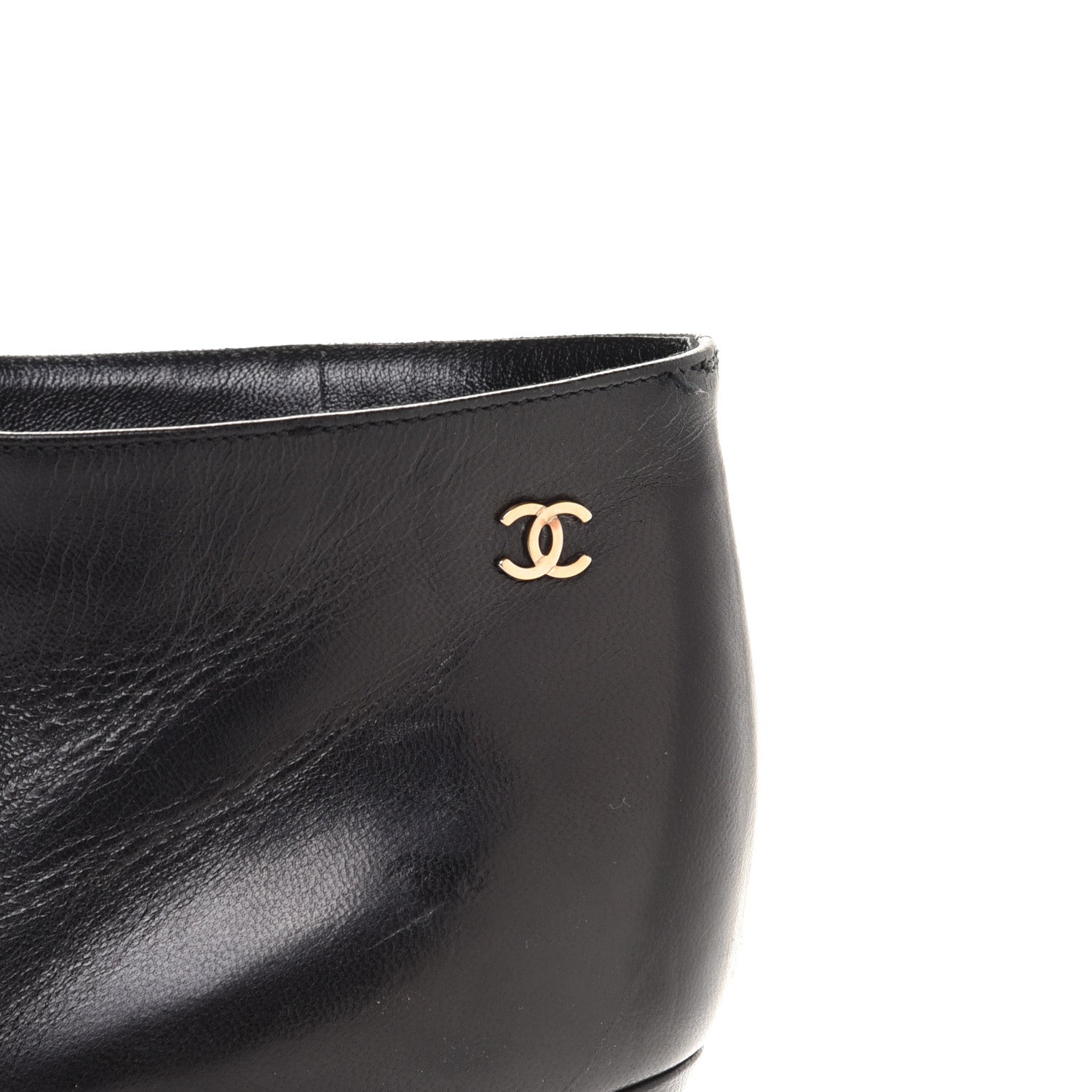 Chanel Lambskin Suede Cap Toe Short Ankle Boots 40 Black 9 of 11