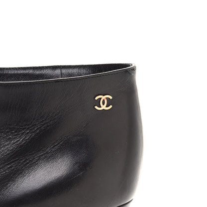 Chanel Lambskin Suede Cap Toe Short Ankle Boots 40 Black 9 of 11