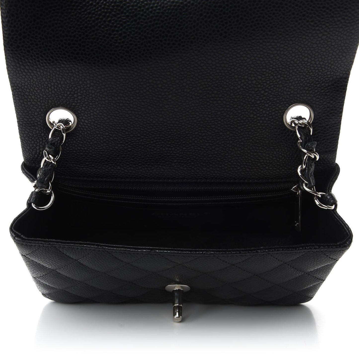 Caviar Quilted Mini Rectangular Flap Black