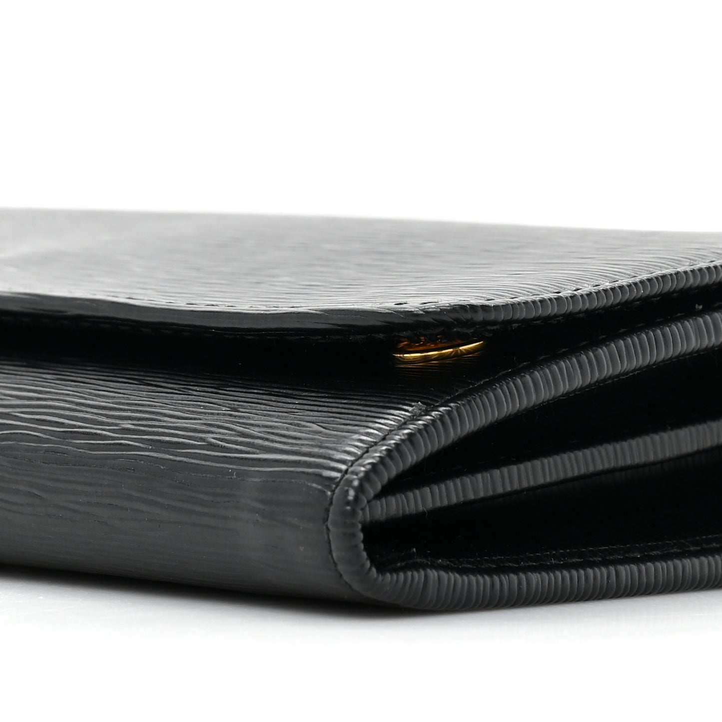 Vitello Move Metal Oro Chain Wallet Black