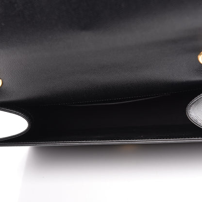 Saint Laurent Grain De Poudre Medium Classic Monogram Kate Satchel Black 6 of 11