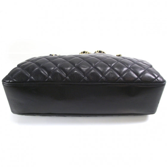 Lambskin Quilted Tote Navy