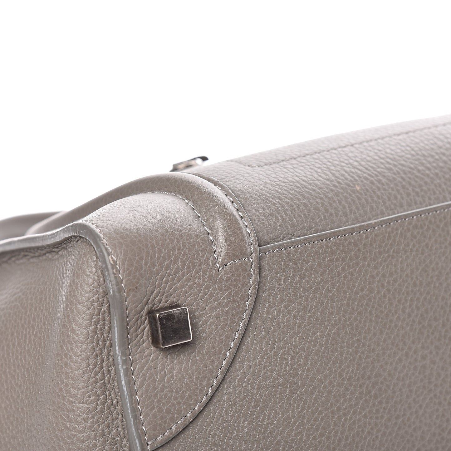 Drummed Calfskin Mini Luggage Souris