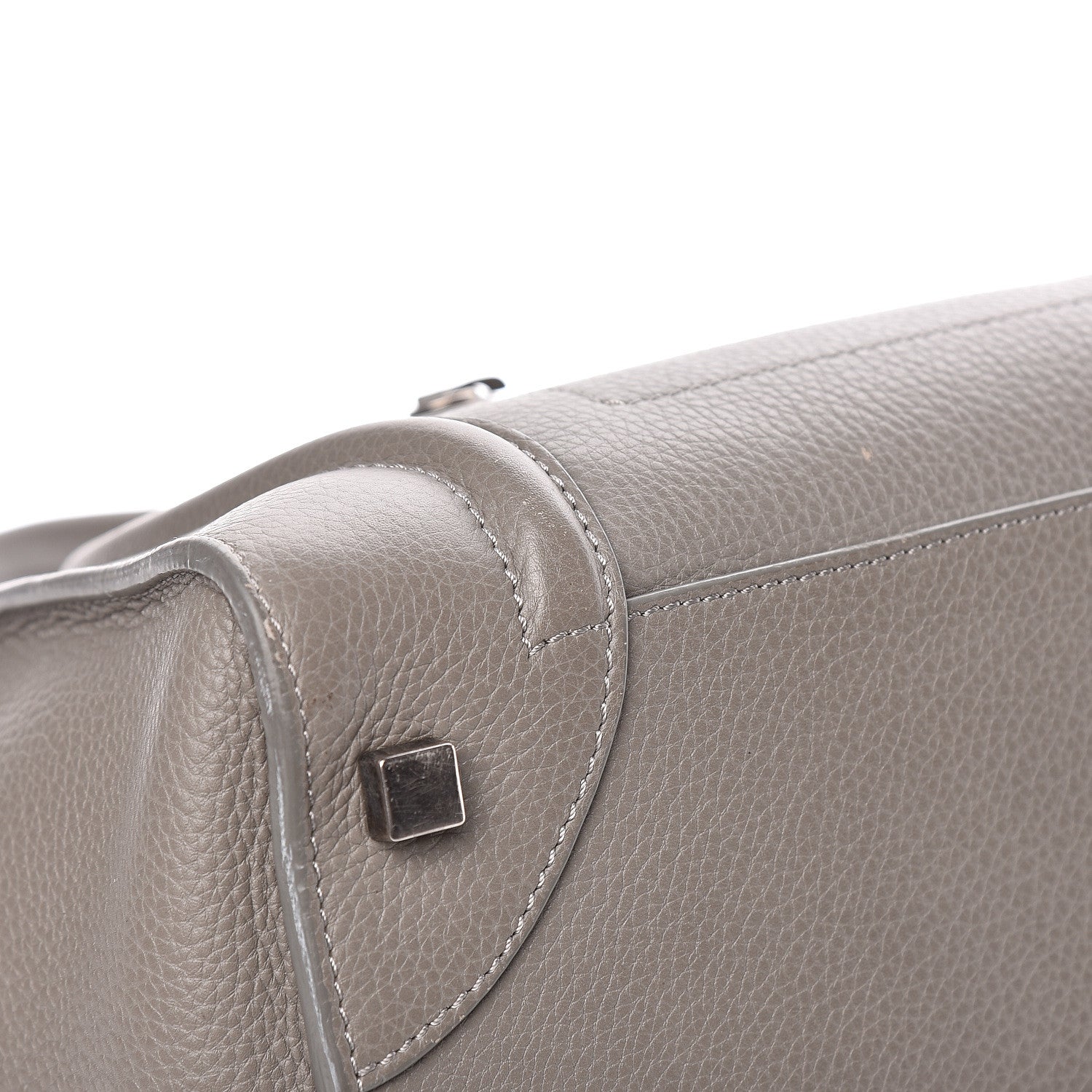 Celine Drummed Calfskin Mini Luggage Souris 12 of 16