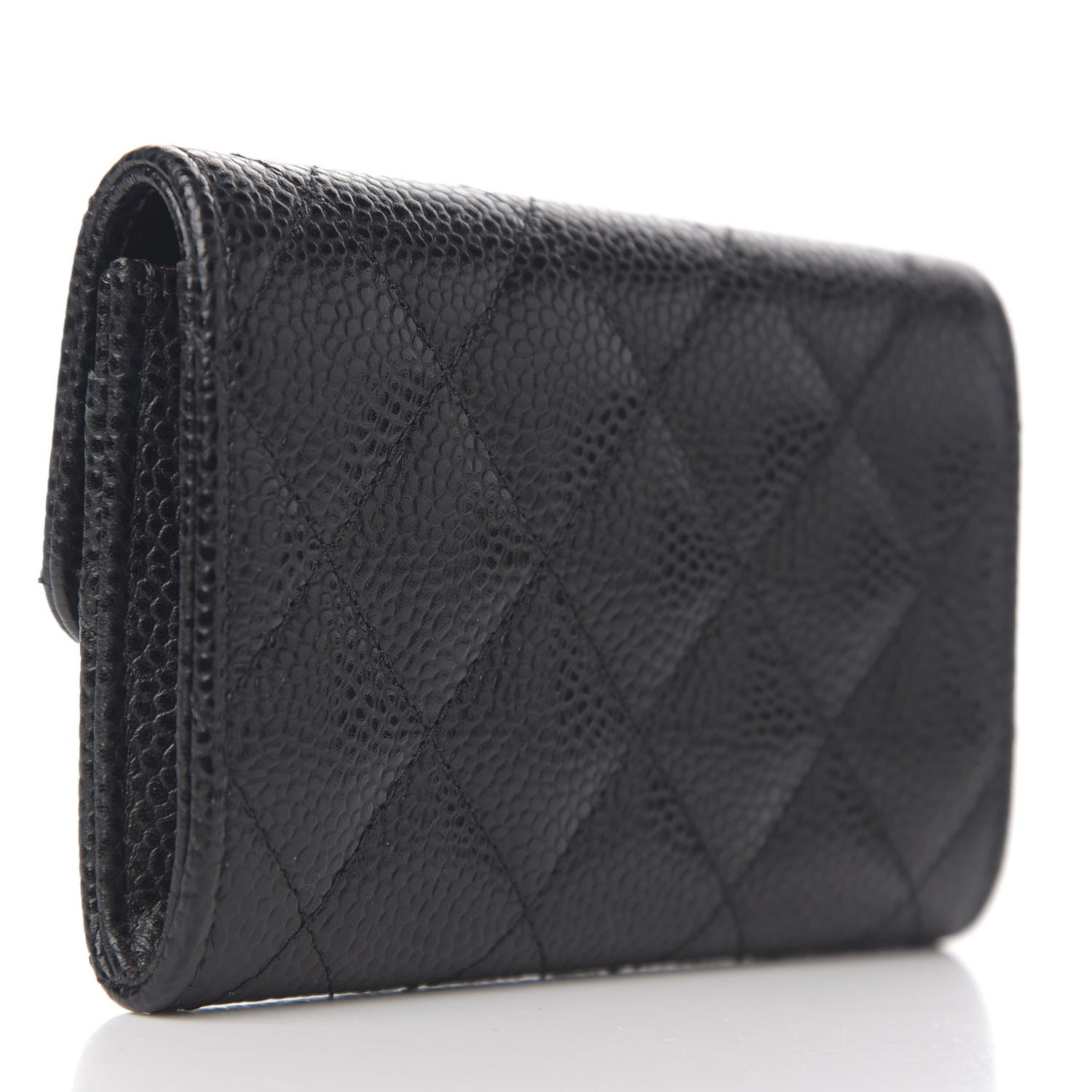 Chanel Caviar Quilted Flap Card Holder Black 2 of 8