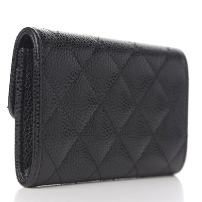 Chanel Caviar Quilted Flap Card Holder Black 2 of 8