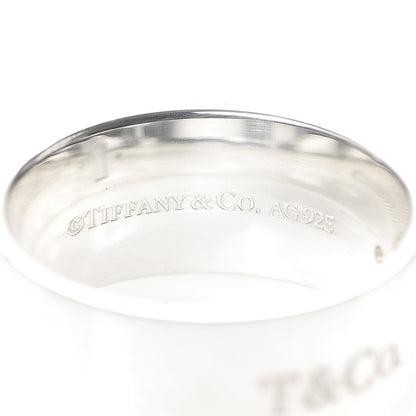 Tiffany Sterling Silver Diamond Lock Wide Band Ring 56 7.5 4 of 4