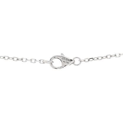 Cartier 18K White Gold Diamond Interlocking LOVE Paved Necklace 4 of 5