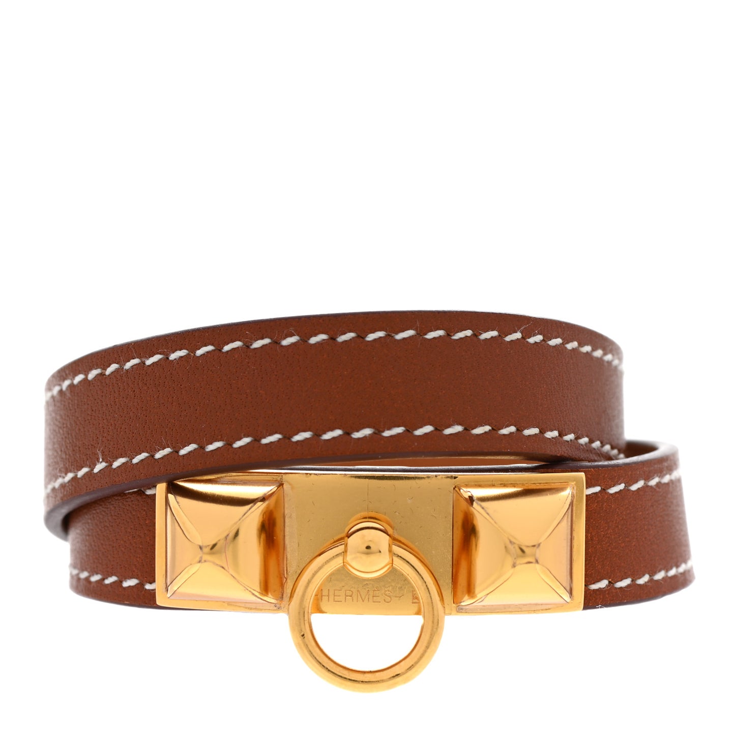 Barenia Rivale Double Tour Bracelet XS Fauve
