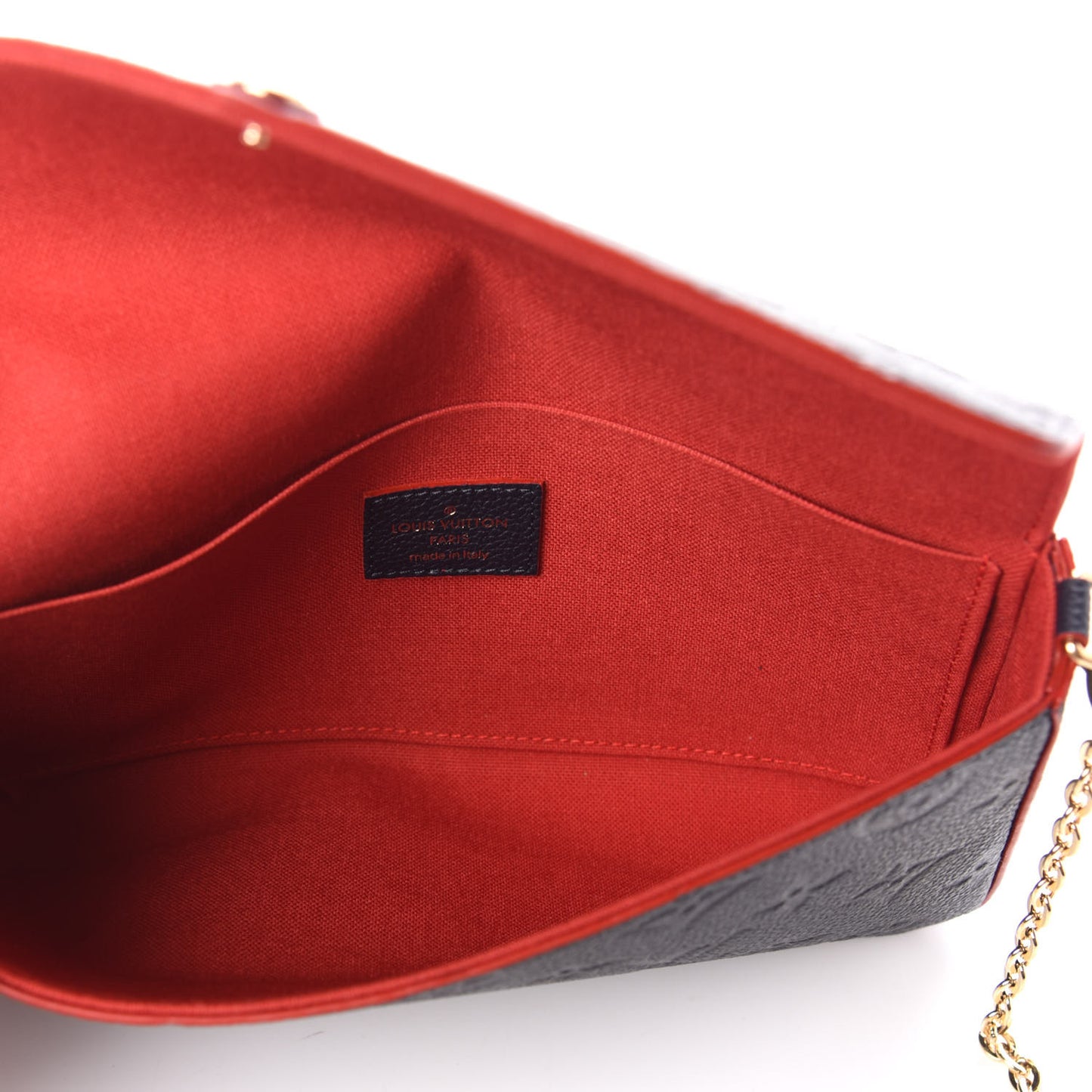 Empreinte Pochette Felicie Chain Wallet Marine Rouge