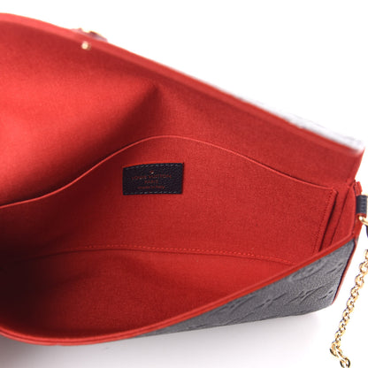 Louis Vuitton Empreinte Pochette Felicie Chain Wallet Marine Rouge 6 of 9