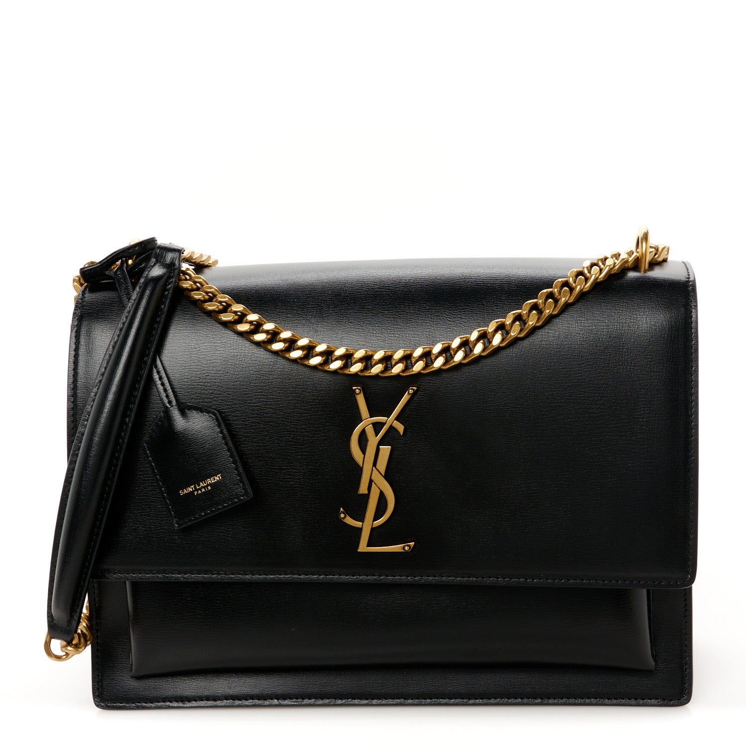 Saint Laurent Calfskin Large Monogram Sunset Black 1 of 11