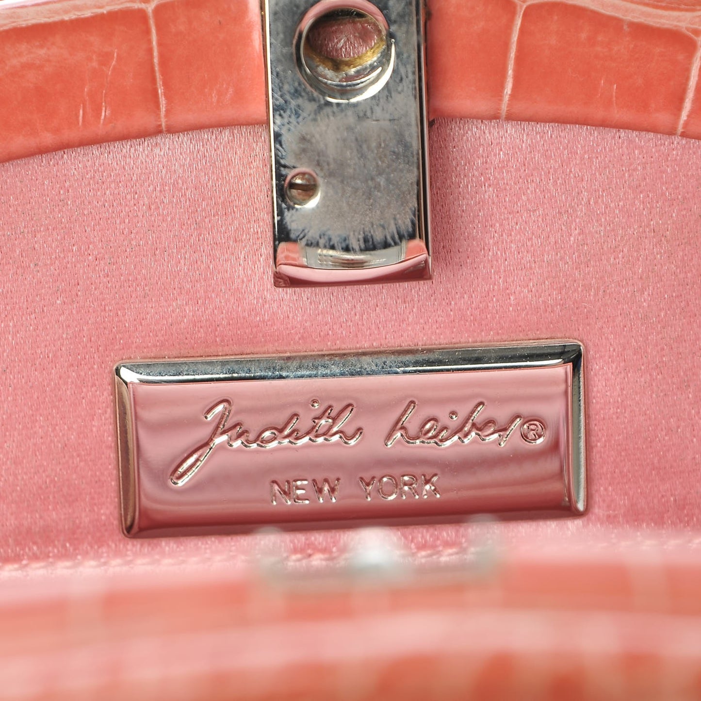 Crocodile Crystal Evening Bag Coral