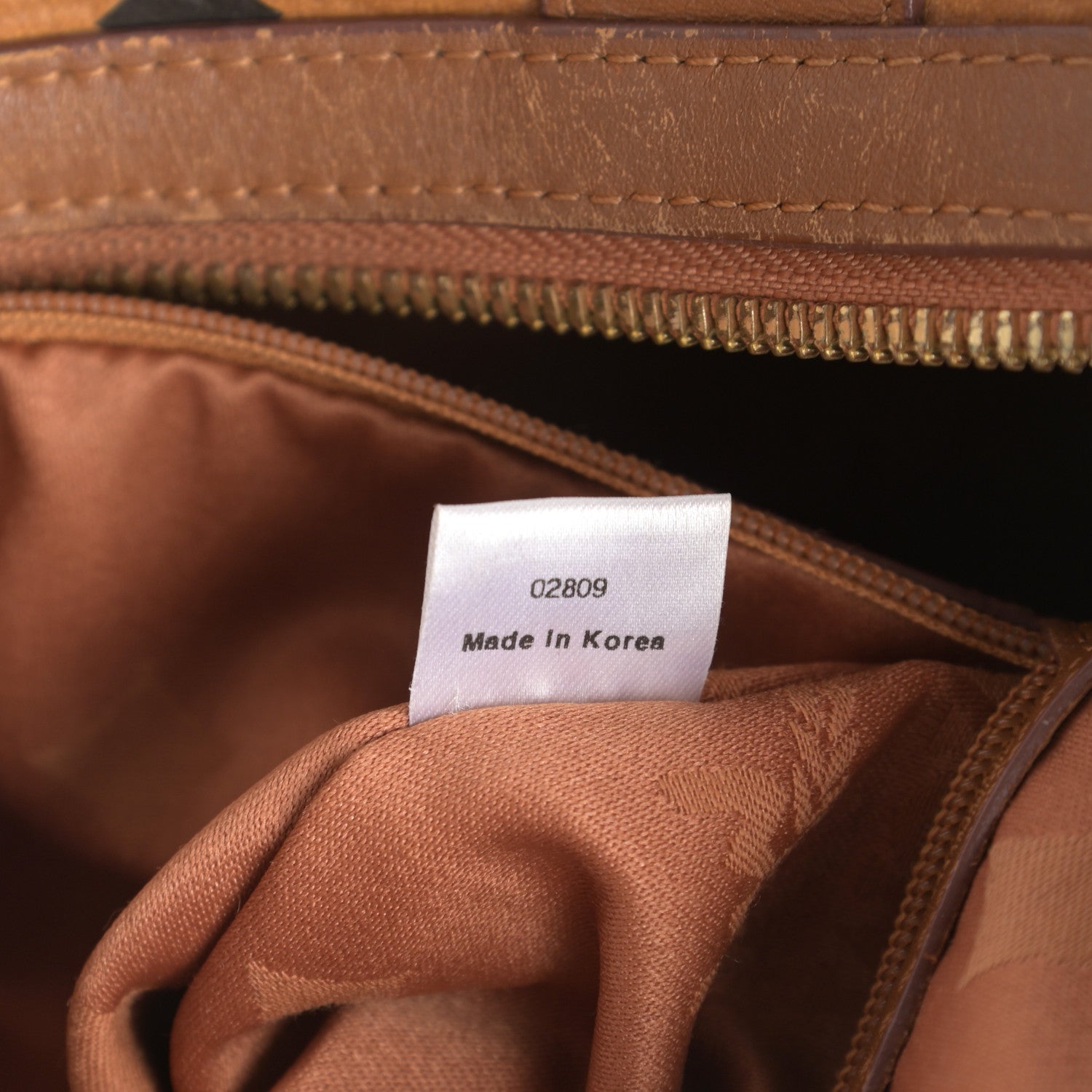 MCM Visetos Satchel Cognac 8 of 18