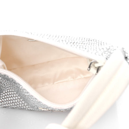 Prada Satin Crystal Mini Re-Edition 2000 Bag White 5 of 9