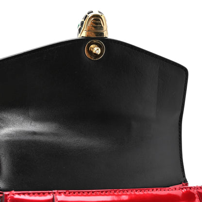 Bulgari Metallic Calfskin Serpenti Forever Top Handle Red 15 of 17