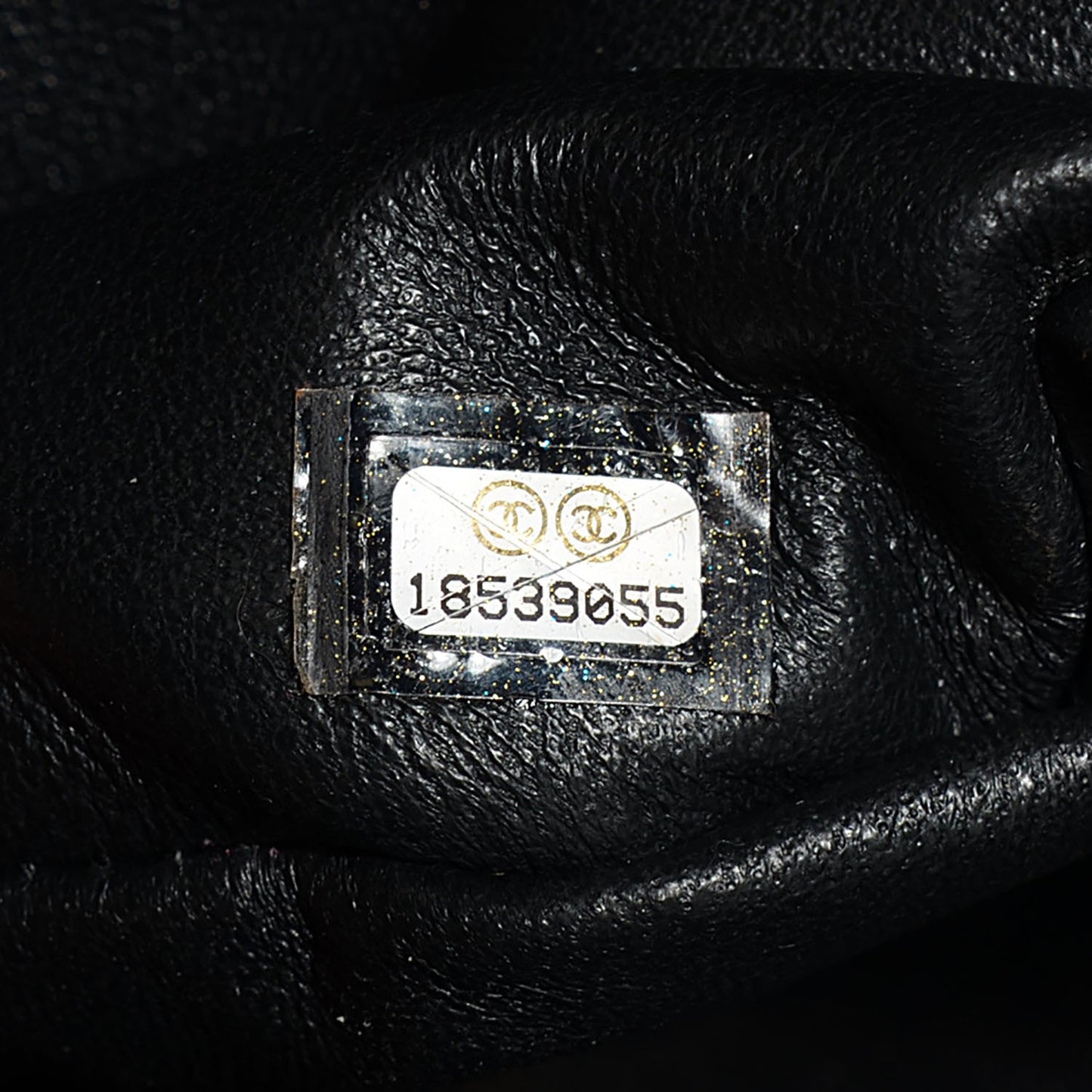Patent Quilted Jumbo Double Flap Black