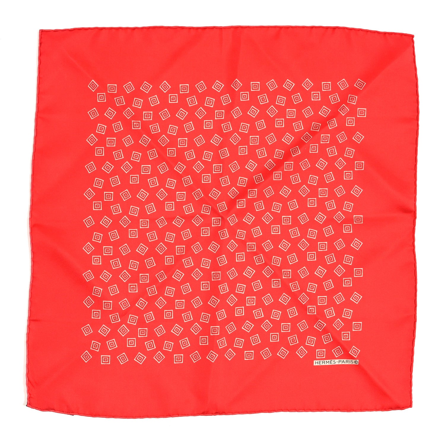 Hermes Silk Bolduc Pocket Square Scarf 1 of 6