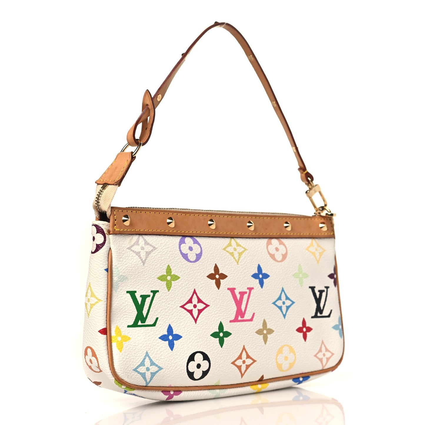 Monogram Multicolor Pochette Accessories White