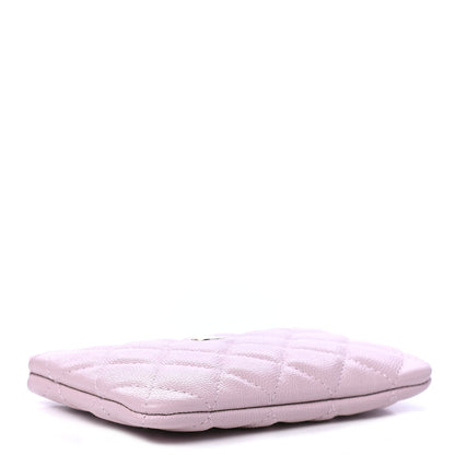 Chanel Caviar Quilted Small Cosmetic Case Light Pink 3 of 4