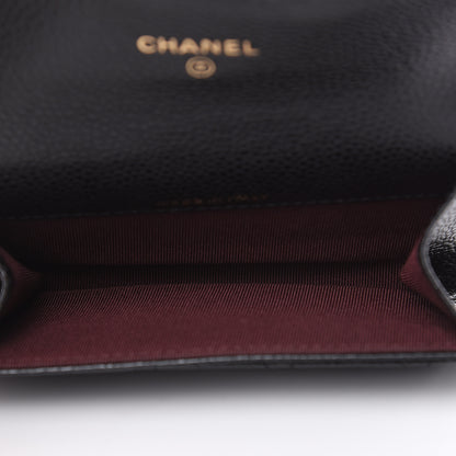 Chanel Caviar Quilted Flap Card Holder Black 5 of 9