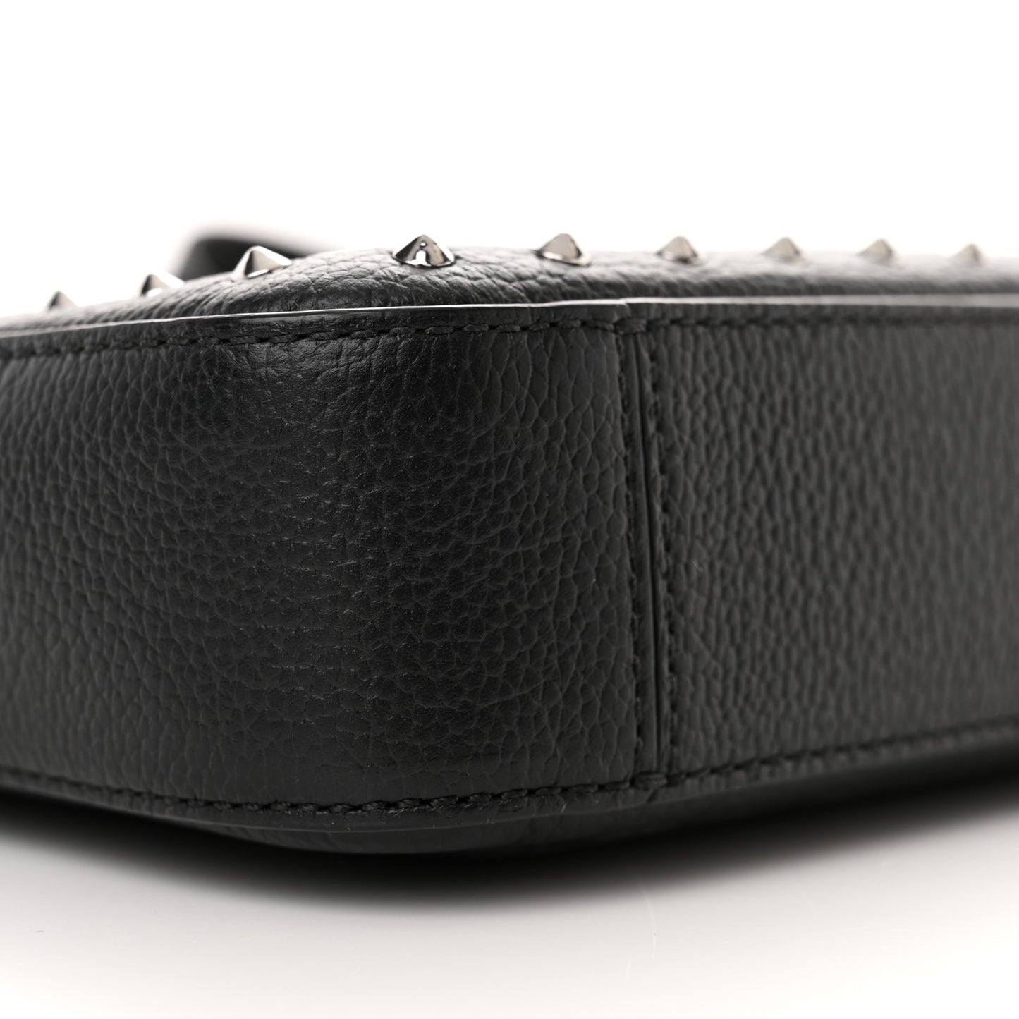Grained Calfskin Small Kaison Park Avenue Stud Crossbody Bag Black