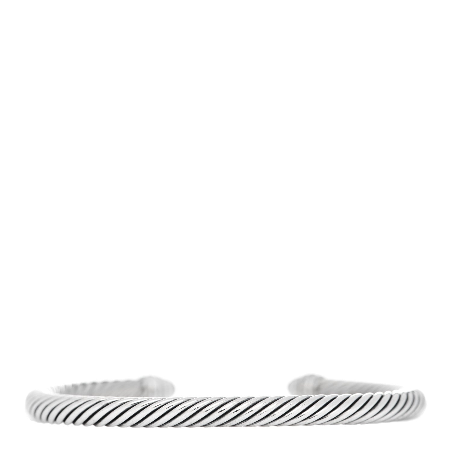 David Yurman Sterling Silver Pave Diamond 5mm Cable Classics Bracelet 2 of 4