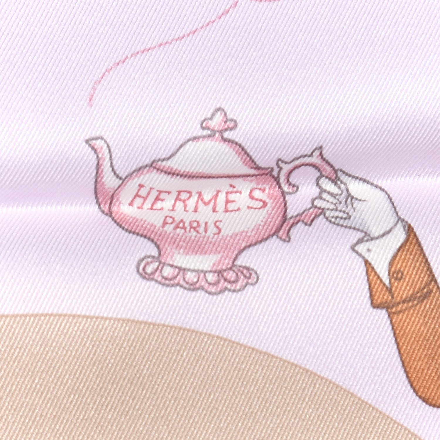 Hermes Silk Hermes Tea Time Scarf 70 Rose Pale Beige 2 of 4
