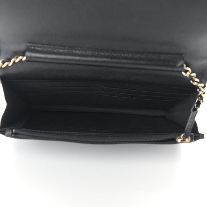 Chanel Caviar Quilted Boy Wallet On Chain WOC Black 5 of 11