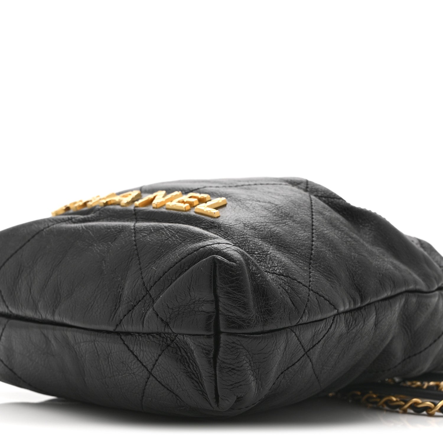 Chanel Shiny Crumpled Calfskin Quilted Pearl Mini Chanel 22 Black 10 of 10