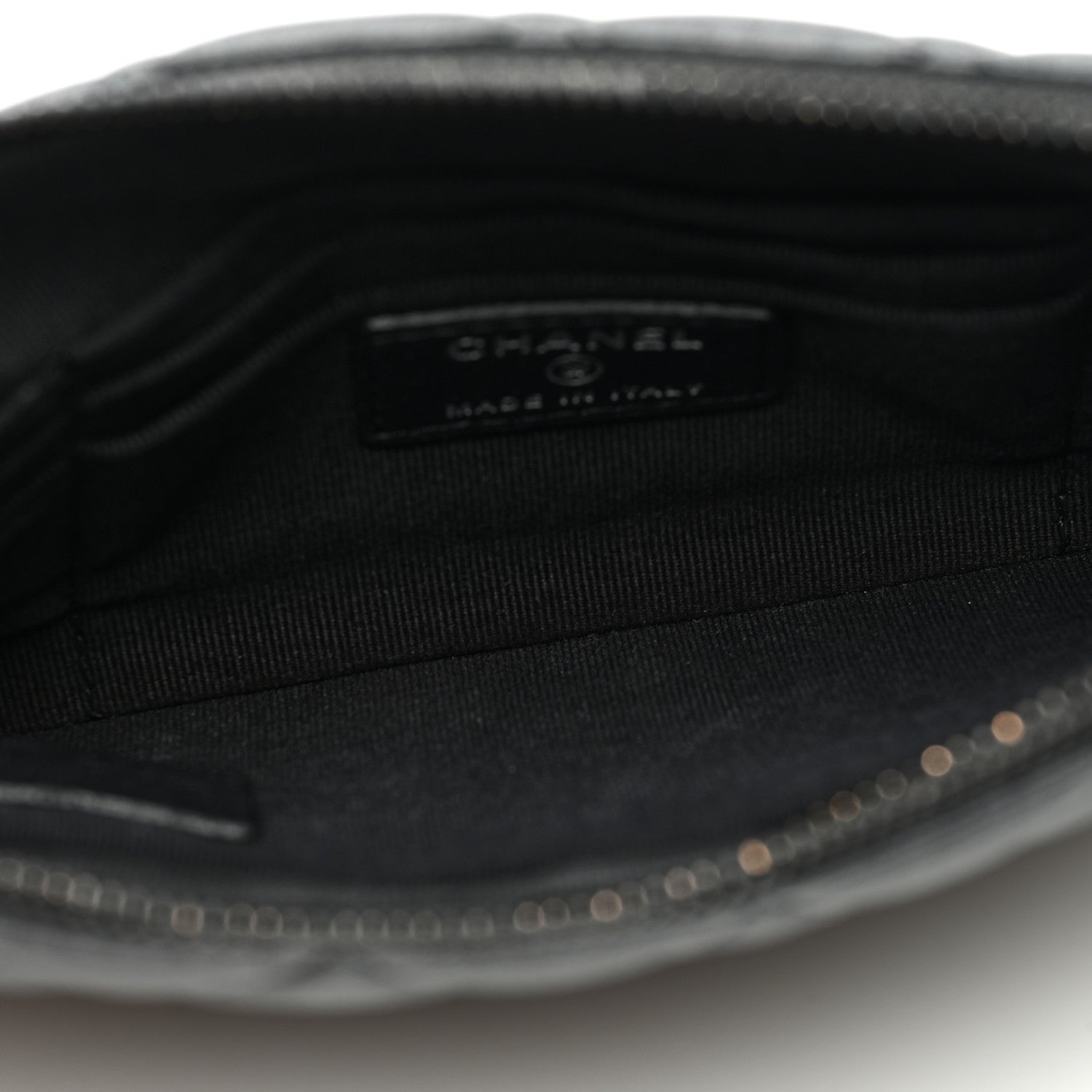 Chanel Lambskin Quilted Cosmetic Case So Black 5 of 8